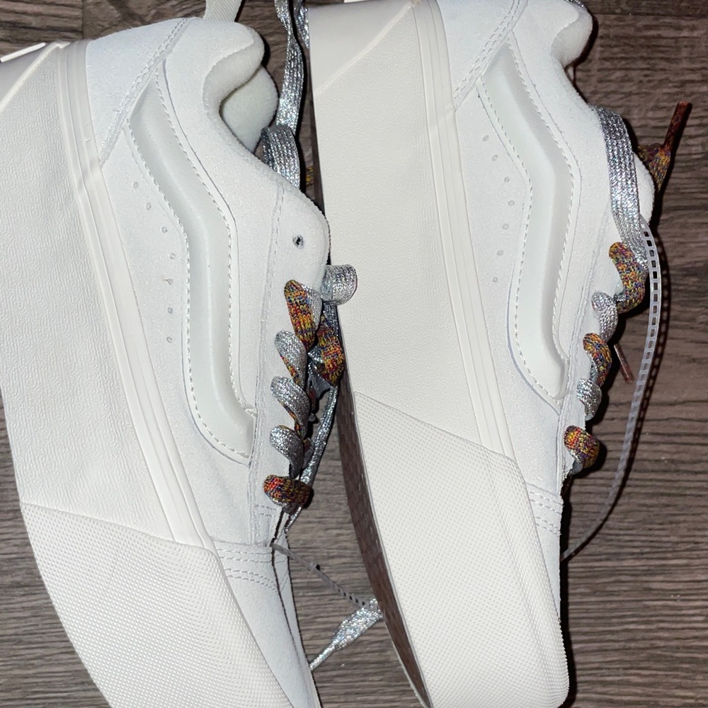 Vans Knu Stack Platform Sneakers White Multi Laces Size 7 NWT - Picture 6 of 9